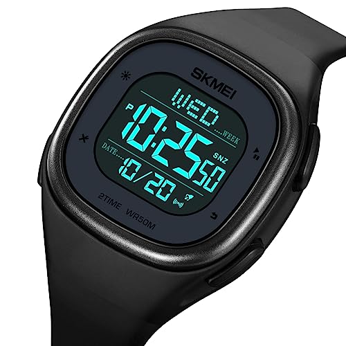 Gosasa Unisex Multifunction Sport Watch Square LED Digital Watch for Men with Stopwatch Date Fashion Women's Wristwatch 50M Waterproof EL Light2