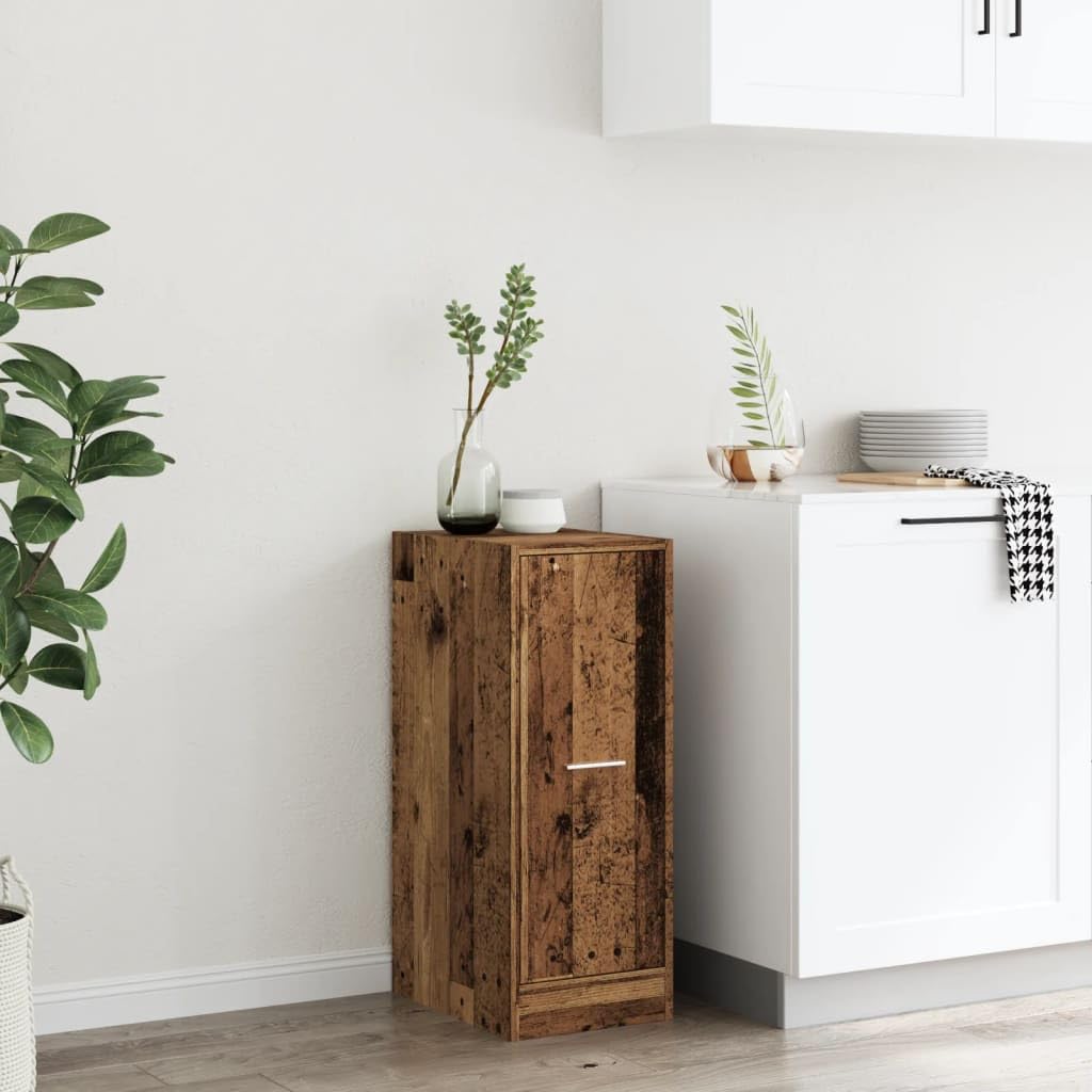 Armario farmacéutico vintage de madera vieja, 30 x 41 x 77,5 cm, con 2 cajones, capacidad de carga de 65 kg, material de madera, multifuncional, cocina, oficina, pasillo