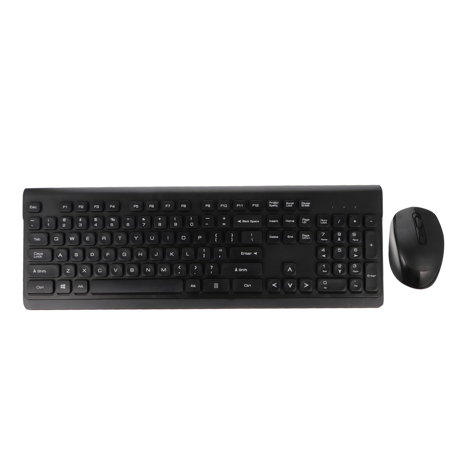 Juego de Teclado y Ratón Inalámbricos 2,4g 1600 dpi, Negro