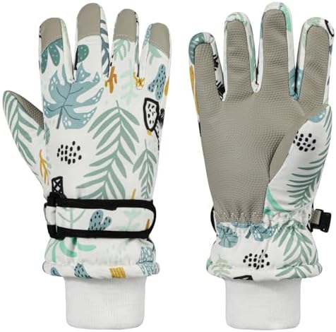 QKURT Guantes de Esquí para Niños, Guantes de Esquí Térmicos de I...