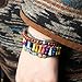 Sriomu Emperor Stone Bohemian Style Healing Bracelet (Colorful - Black Leather)