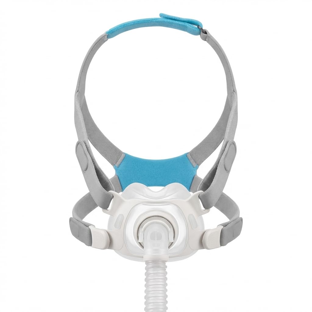 Full Face CPAP Mask, TMS Comfort Series Nasal CPAP MASK, Full Set Includes Headgear, Cushion, Frame and Elbow