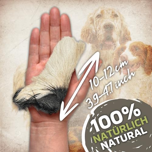 Rinderhaut mit Fell für Hunde 1 kg (ca. 15–20 Stück) | Getrocknete Rinderhaut Kauartikel | 100 % natürlich | Mit Fell | Luftgetrocknet | Getreidefrei | Langer Kauspaß für kleine & große Hunde