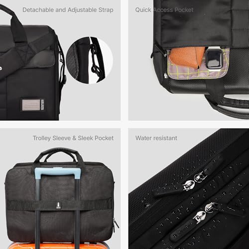 Image of uppercase 14L Omega 03 Professional Laptop Messenger Bag | up to 15.6''| 3x More Water Resistant| Tablet Compartment| Multiple Organisers| Office Bag for Men & Women (Black)