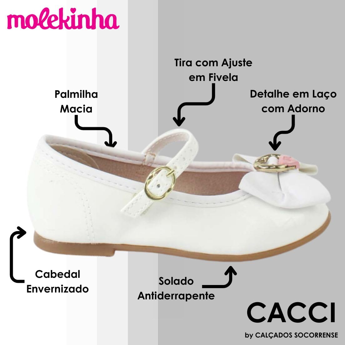 Sapatilha Bebê Molekinha Boneca Laço Fivela – Branco – 21 em promoção! Veja a oferta e mais achadinhos de Sapatos Infantis 3 Hoje é o melhor dia para comprar Sapatilha Bebê Molekinha Boneca Laço Fivela – Branco – 21 com aquele preço maroto! Promoção! Aproveite a oferta! 3