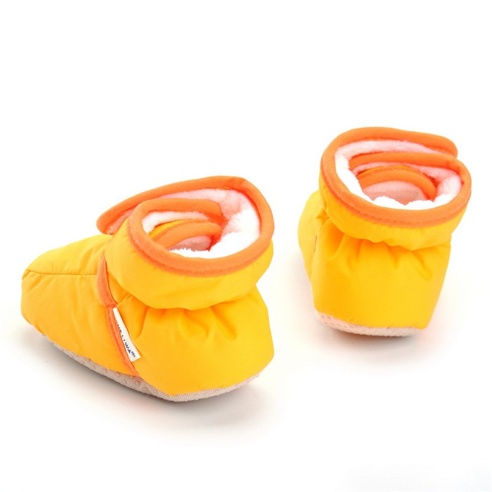 ESTAMICO Baby Winterstiefel Jungen Winter Babyschuhe Mädchen Gelb 3-6 Monate