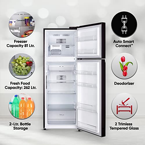 Image of LG 343 L 2 Frost-Free Smart Inverter Compressor Double Door Refrigerator Appliance (GL-D382SESY, Ebony Sheen, Multi Air Flow Cooling, 2023 Model)