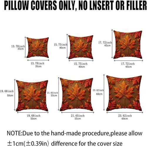 Housse de coussin orange 65x65 cm en lin imperméable pour canapé - 6