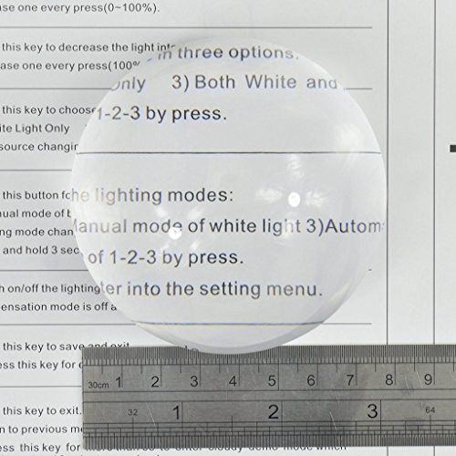 Yoctosun 3 Inch Acrylic Dome Magnifier 5X Paperweight Reading Magnifying Glass Optical Half Ball Lens With Nice Box And Polishing Pouch(80Mm) #TOP4