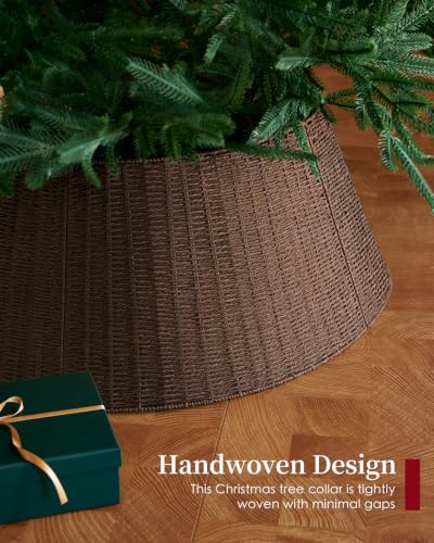 28in Brown Wicker Woven Christmas Tree Collars - image 6