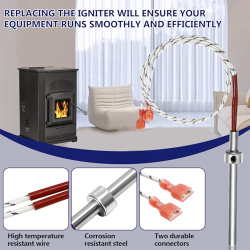 Hiorucet PU-CHA Igniter Compatible with Englander Pellet Stove 25-PDVC, 55-SHP10, 25-PDV, 25-EP, 25-IP, 55-TRP22, 25-PAH, 55-SHP22, 55-SHPEP, 25-PAF, Fireplace Hot Rod Ignitor, 300W, Replaces PU-CHA by Hiorucet - Used condition - Image 4