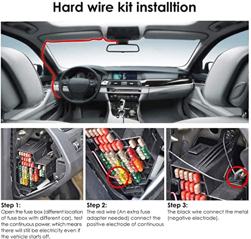 Hardwire Kit For Dash Cam + A20 Dash Cam Front Rear #TOP7