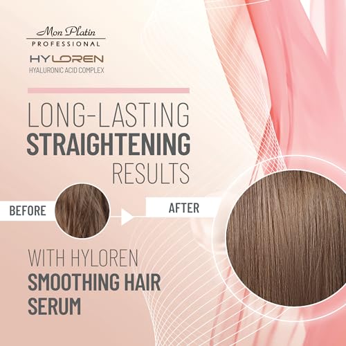 Hair Smoothing Straightening Serum with Hyaluronic Acid for Straight Hair, Anti Frizz Hair Serum, Hair Straightening Treatment, Straight hair products for Soft, Shiny Hair 50ml - Image 5