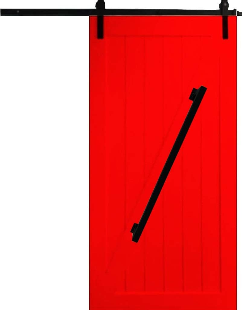 1Pieces Sliding Door Handle Heavy Duty Stainless Steel Pull Push Door Handles for Gate Handle Toilet Door Pull Plate Wooden Cabinet Cupboard Handle Replacement Hardware, Black