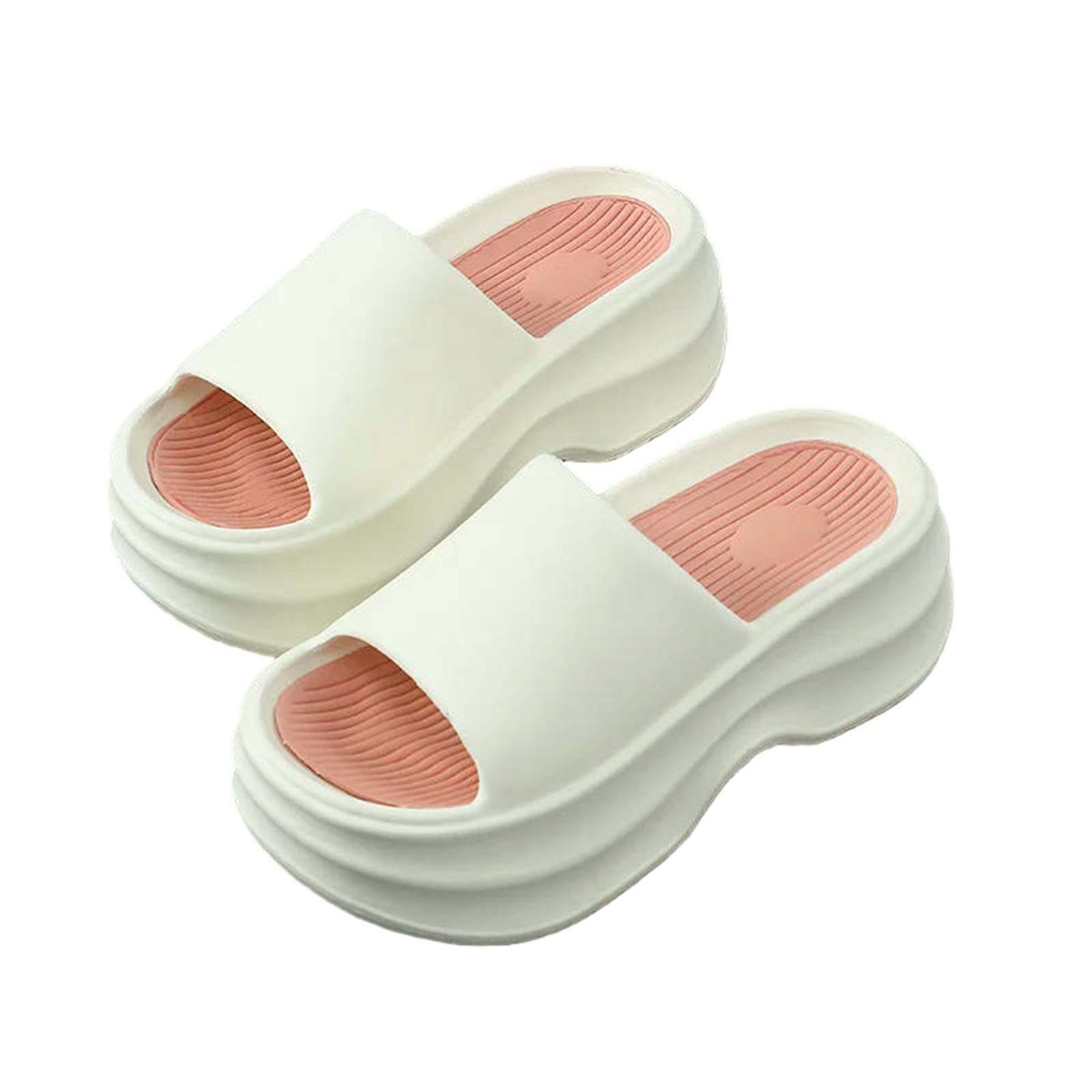 Chausson pantoufles de fond épais pour femme : claquettes de bain confortables et amortissantes