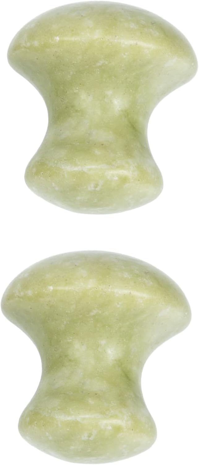 2pcs Mushroom Shape Guasha Massage Tool for Eye Fatigue Relief and Facial Care Jade Roller for Smoother Skin and Wrinkle Reduction for Body Massage Routine