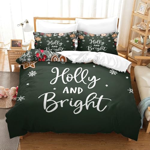 Housse de couette Noël imprimé 3D super douce et résistante - 3