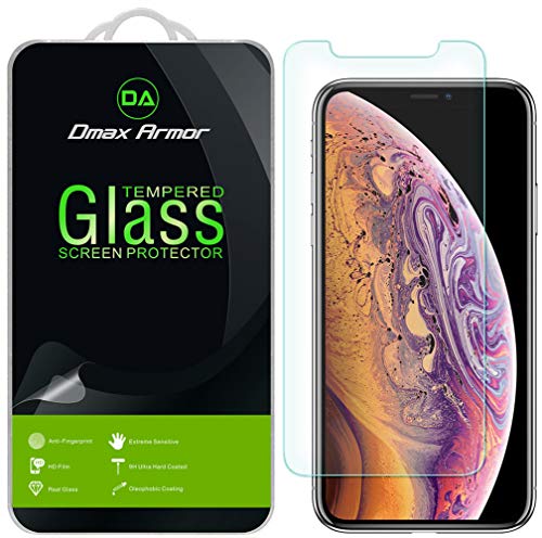 [2-Pack] Dmax Armor for Apple iPhone X/XS [Tempered Glass] Screen Protector