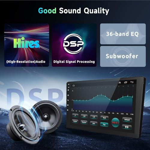 Image of 8 CORE 8G+128G Android Car Stereo for Honda Fit 2008-2013 with Wireless Carplay 10.1 inch Touchscreen Bluetooth 5.0 Car Radio with GPS Navigation, WiFi, Android Auto, DSP, AM /FM /RDS Radio, Backup Camera