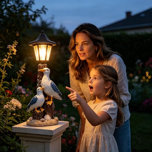 Luces solares para jardín con escultura de pájaro impermeable IP65 2