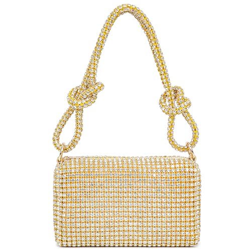 Image of BBTT.ful Rhinestone Evening Handbags Sparkling Crystal Purse Daily Casual Shoulder Bag