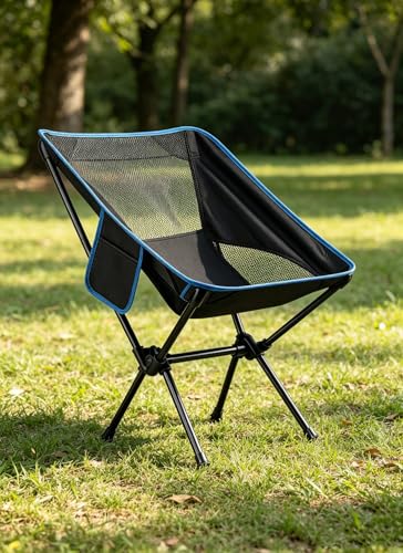 Silla plegable portátil para camping Wind Tour para uso al aire libre malla negro miniatura 2