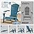 Psilvam Adirondack Chair, Oversized Poly Lumber Fire Pit Chair with Cup Holder, 350Lbs Support Patio Chairs for Garden, Weather Resistant Outdoors Seating, Relaxing Gift for Father & Mother(2, Blue)
