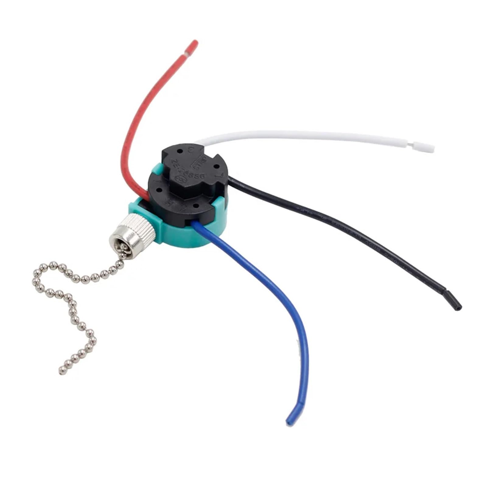 AUOQKQUT 1pc ZE-268S6-1 4-GANG 3 Speed 4wires Ceiling Fan Wall Lamp Cabinet Light Pull Chain Switch with 18AWG