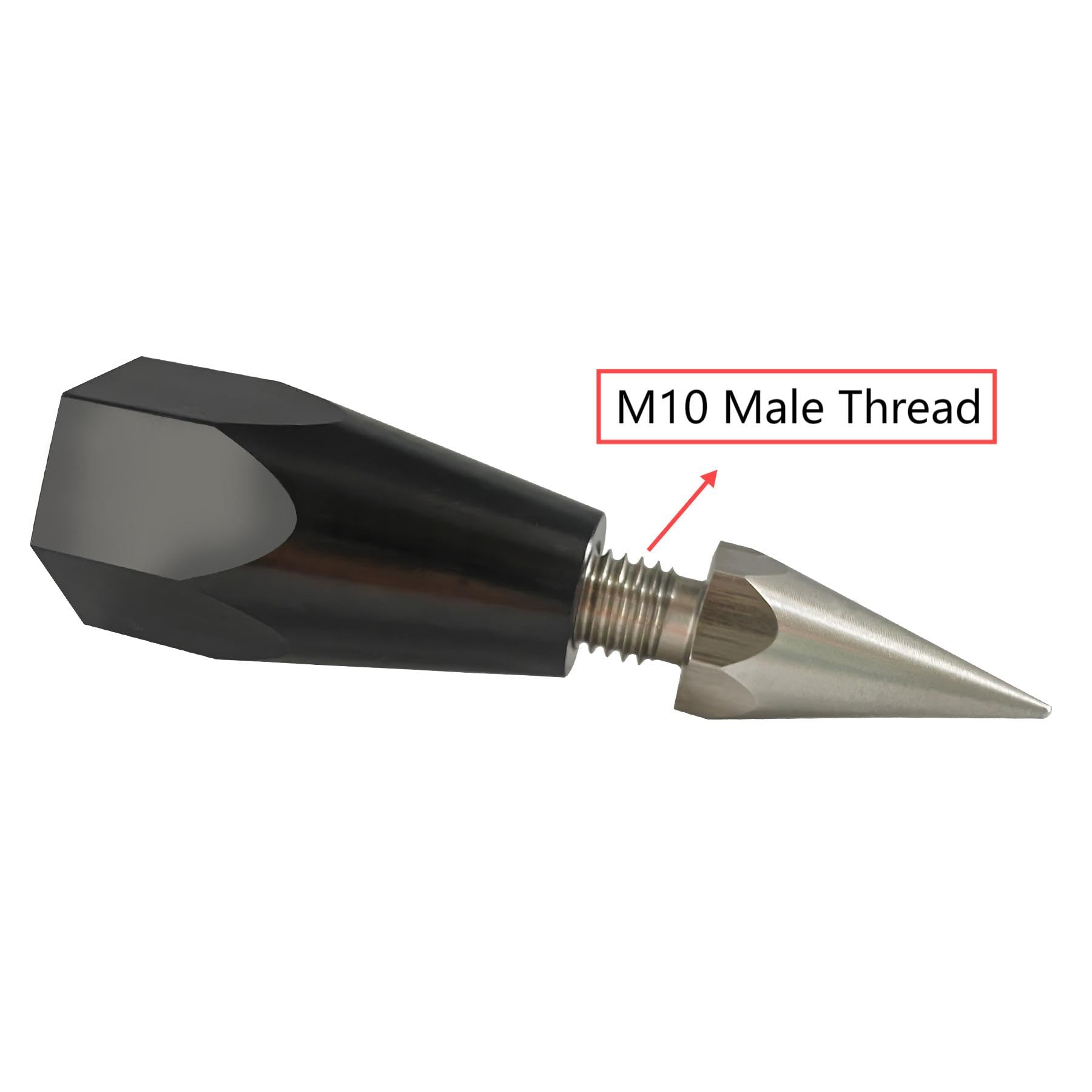 Replaceable Stainless Steel Sharpened Tip For GPS Surveying Poles – M10×0.5 Thread, Light Refractor & Total Station Compatible