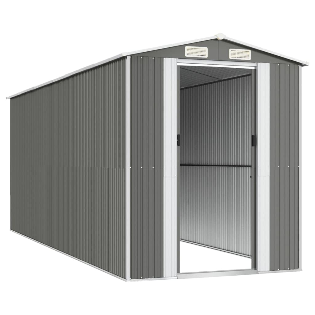 Générique Abri de Jardin Gris Clair 192x523x223 cm Acier galvanisé,Maison & Jardin,Pelouses & Jardins,Vie en extérieur,Structures extérieures,Cabanes & abris de Jardin,3147442
