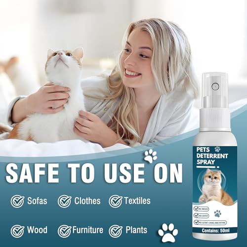 Mnqaxz Cat Deterrent Spray,Cat Repellent Spray For Furniture,Bitter Spray For Cats,Pet Behavior Training,Keeps Cats Away,Safe And Non-Toxic thumb #6