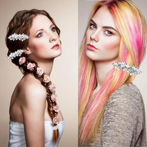 Pinzas para cabello nupciales con strass pack 4 miniatura 6