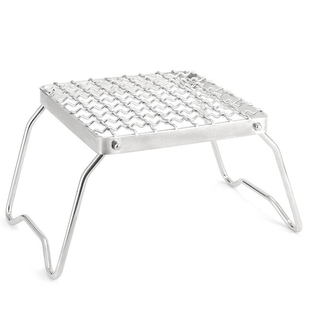 Parrilla portátil para fogatas en acero inoxidable mini soporte para estufa de camping