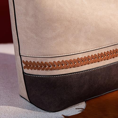 Image of Montana West Woven Tote Bags for Women Purses and Handbags with Back Zipper Pocket