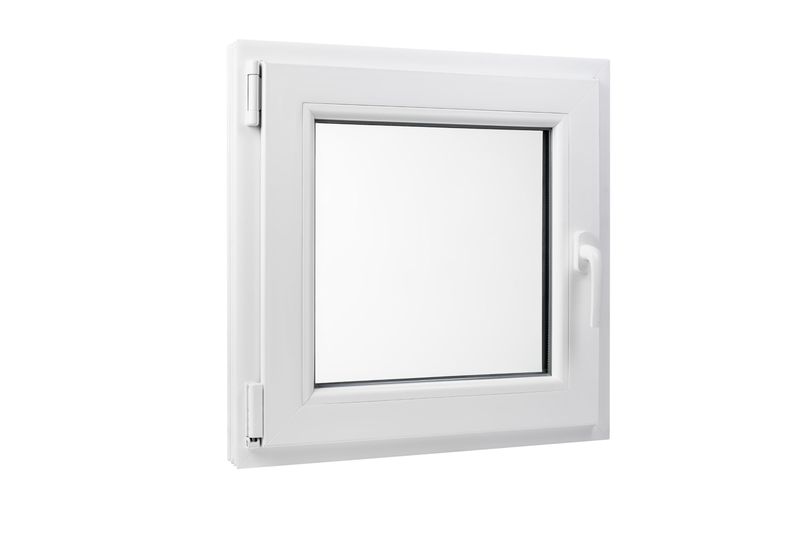 Kunststoff Fenster Dreh/Kipp 50 cm x 50 cm Anschlagrichtung Links inklusive Fenstergriff