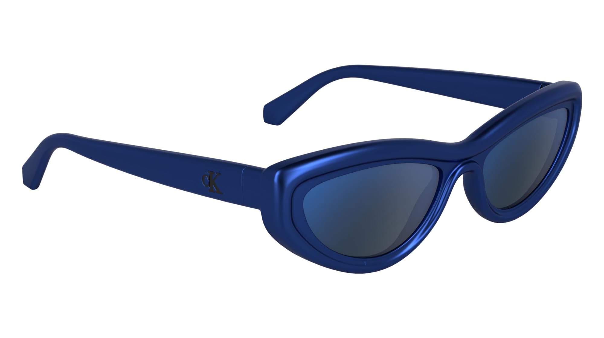 Calvin Klein Jeans Women's Sunglasses CKJ24624S - Blue Flash with Solid Base Grey Blue Mirror Lens