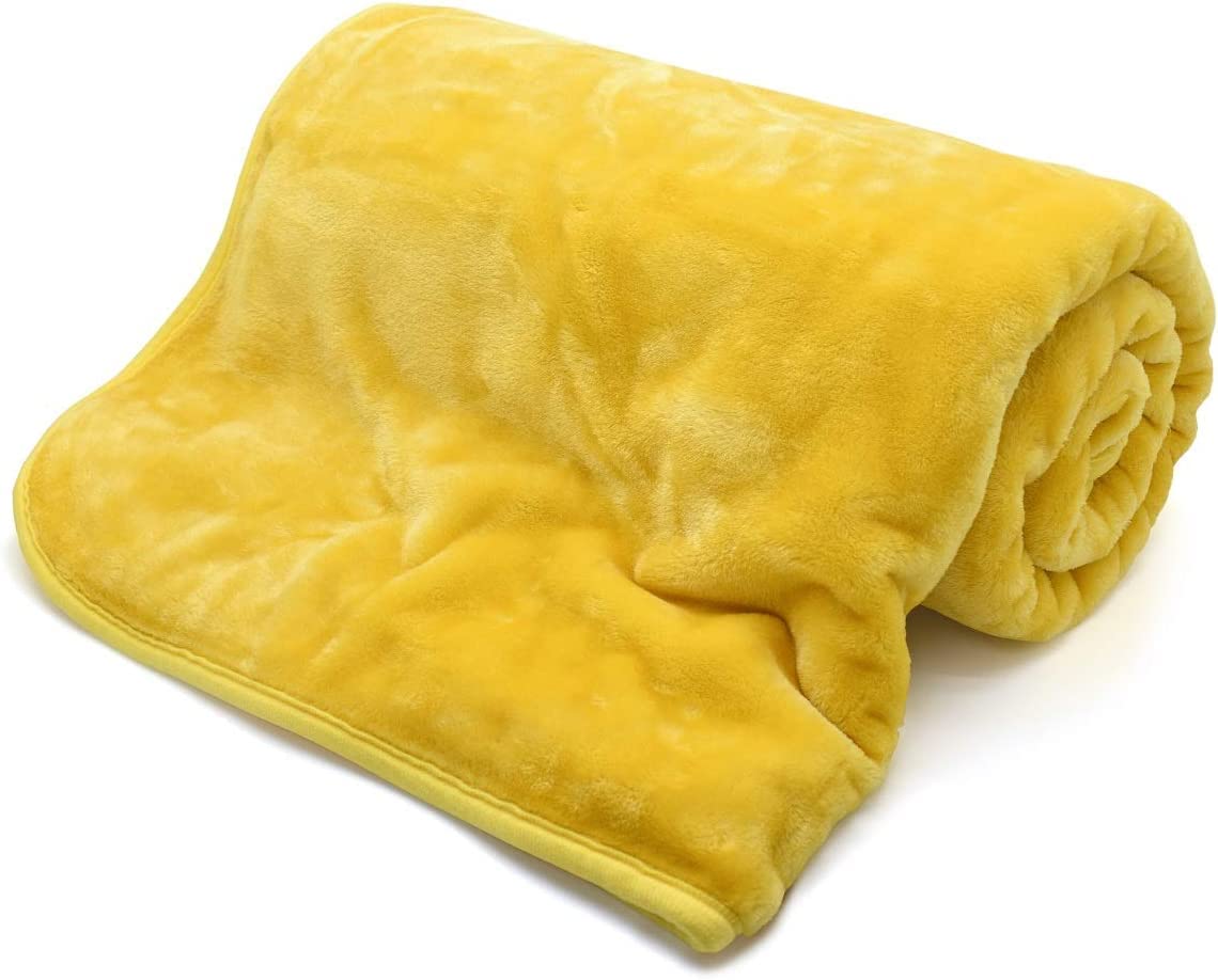 Nightzone Ochre Luxury Faux Fur Mink Fleece Throw Over Sofa Bed Soft Warm Blanket (, King (200 X 240 Cm))