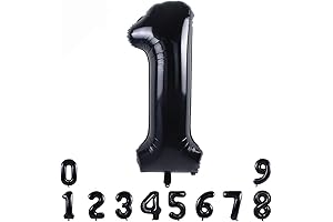 40 Inch Black Number 1 Balloons Digit 1 Helium Air Balloons