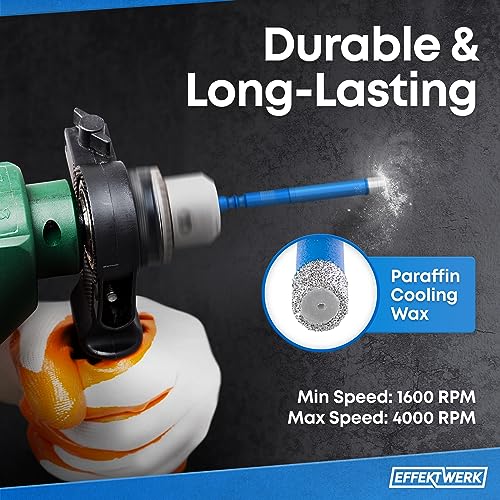 EffektWerk Fliesenbohrer (8 mm), Diamant-Kernbohrer mit Sechskantschaft, Diamant-Lochsäge für harte Fliesen, Granit, Keramik und Feinsteinzeug,