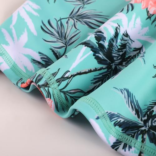 Image of GRACE KARIN Girls Rash Guard Swimsuit Short Sleeve Two Piece Bathing Suit 6-12Y