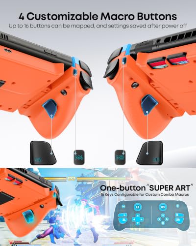Image of OIVO VGA DESIGN Switch Controller Handheld for 1 /2 /OLED, Ergonomic Grip Stretch Joypad for SW Console, Wireless Controller with TMR Joysticks, RGB Lighting, Turbo, 4 Macros & Card Slot