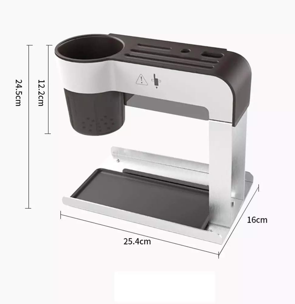 Cutting Board Holder Stainless Steel Drying Rack Kitchen 3 Divisions Compartment Storage Organizer Counter Display Stand(Without Knife)
