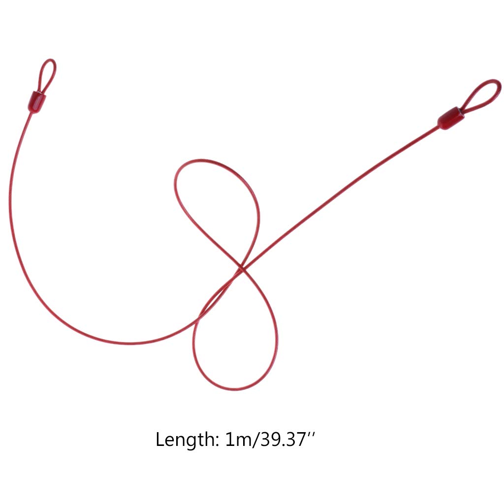 DIIOOMIEEU Lock Steel Wire Cable 1m Loop Cycling Bike Protector Anti