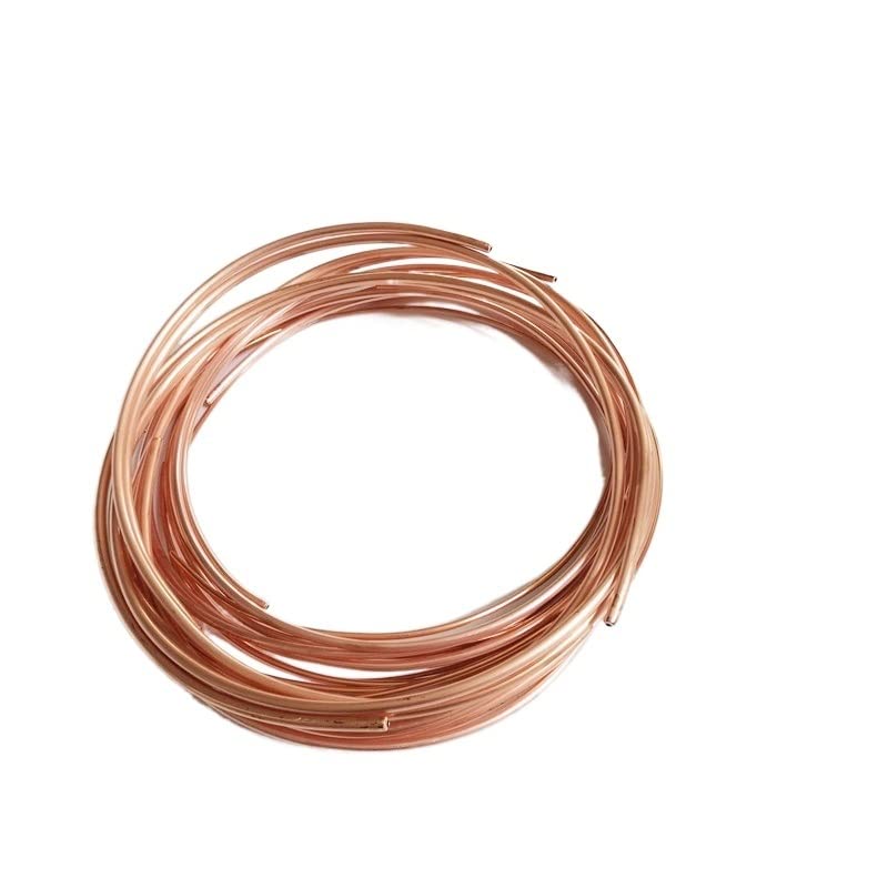 flexibles Kupfer-Mikrobohrungsrohr, T2 weiches Spulenrohr aus rotem Kupfer, 99,9% Reinheit, 2–5 mm Außendurchmesser, 10 m for AC-Kühlung und DIY-Bewässerung(Od 4 X T 0.5)