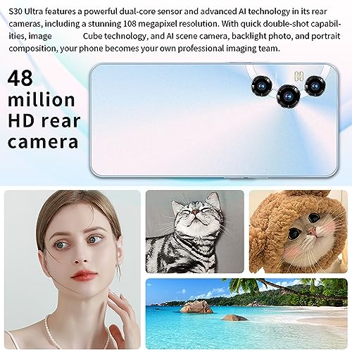 Olåst 6,53 Tum FHD Smartphone med 48 MP Kamera och 8GB/256GB