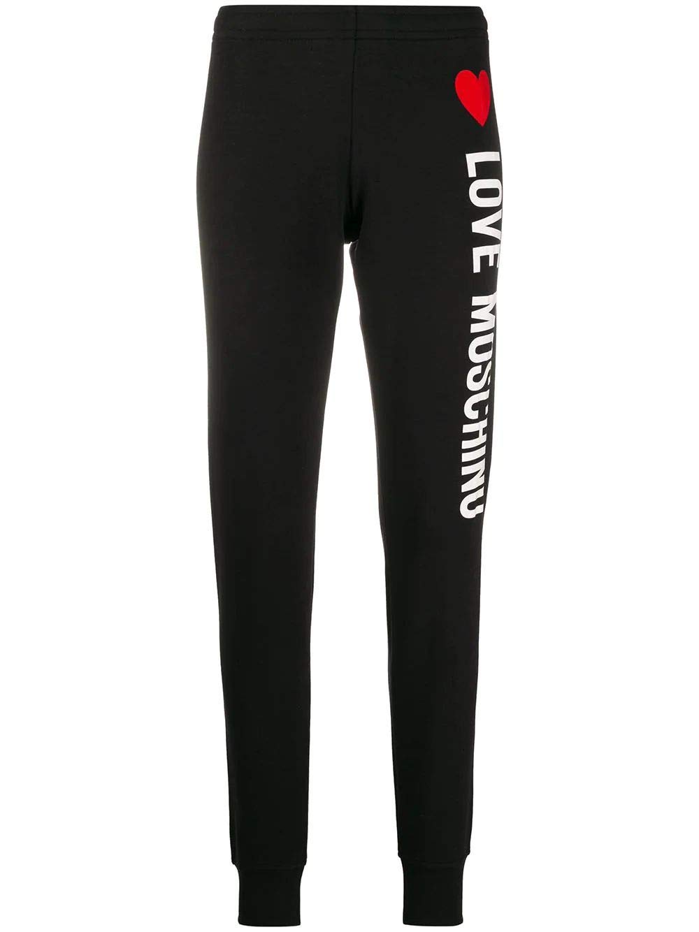 Love Moschino Luxury Fashion Womens W142417M4165C74 Black Joggers | Spring Summer 20