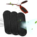 Kuenst Ceiling Fan Filters for Blades，Activated Coconut Carbon Ceiling Fan Filter Accessories Dust Catcher Fits All Ceiling Fans，Black，9.84in*3.93in