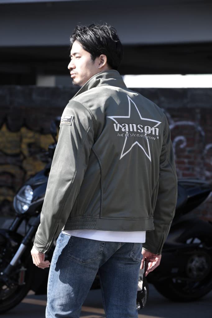 vanson メッシュジャケット カーキ Lサイズ vanson メッシュジャケット カーキ Lサイズ vanson メッシュ