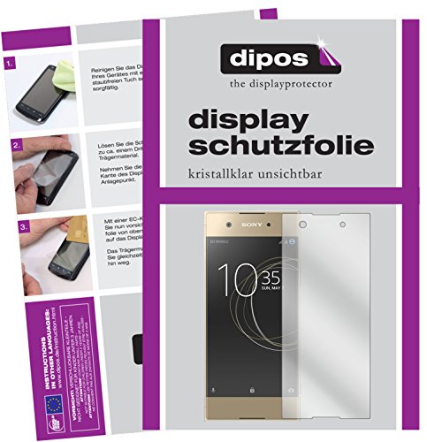 dipos I 2X Protector de Pantalla Compatible con Sony Xperia XA1 pelicula Protectora Claro
