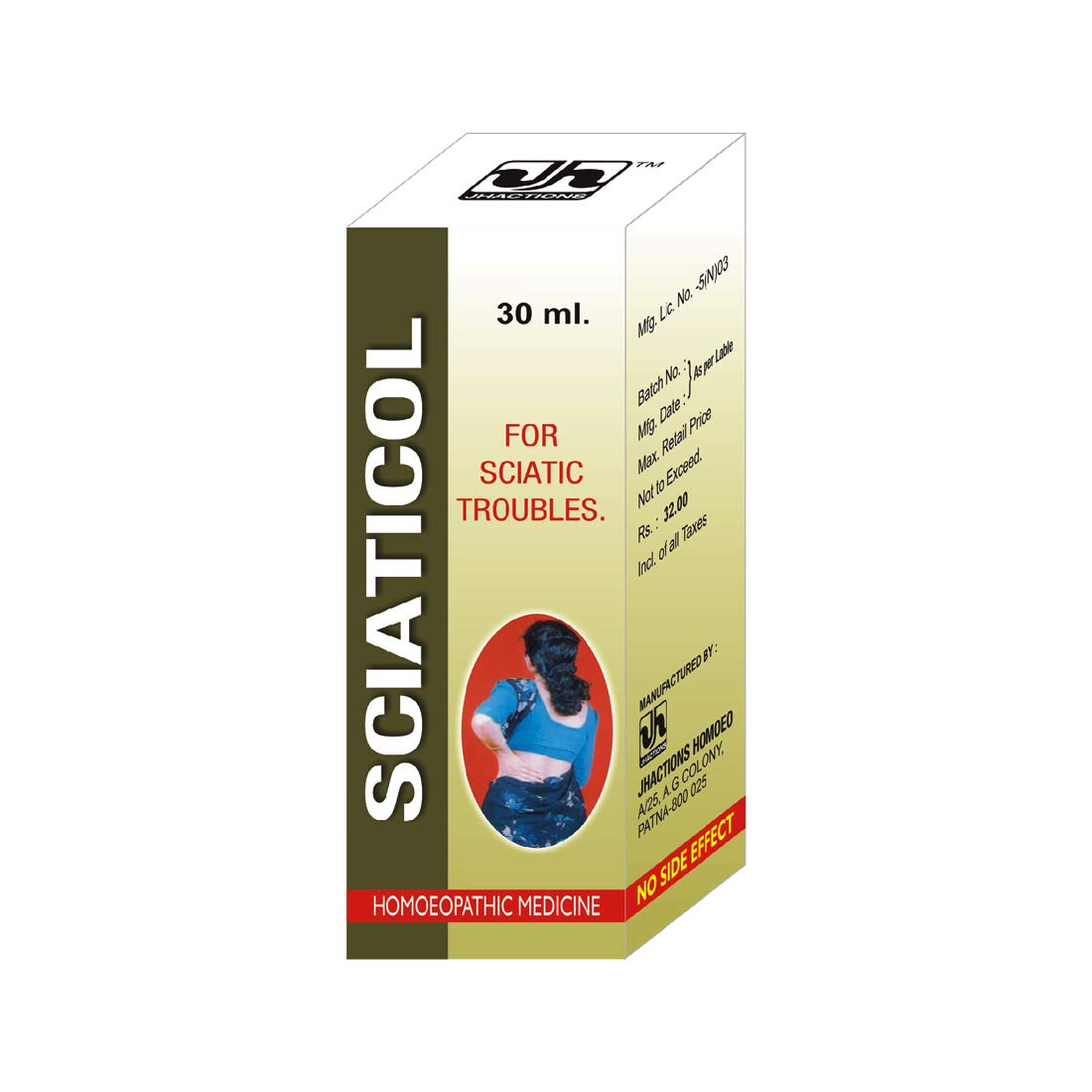 Sciaticol® Drops 30ml x 2 || Long term Relief - Sciatic Nerve Pain || Jhactions® Homeopathy (B0BGCS73J5) Amazon Price History, Amazon Price Tracker